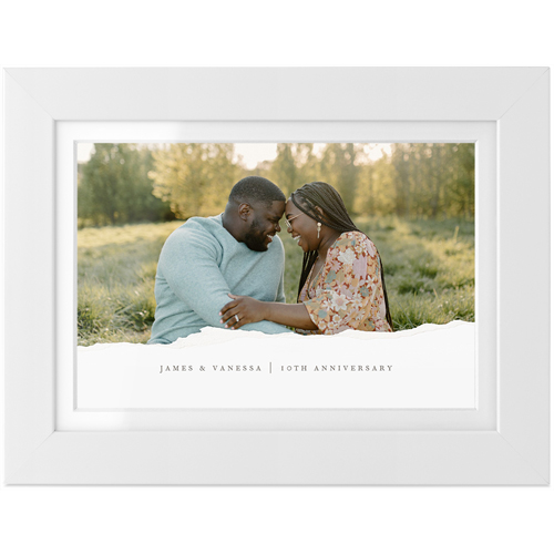 Textured Paper Tabletop Framed Prints, White, White, 4x6, White, white