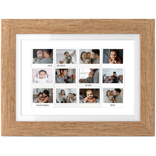 First Year Frames Tabletop Framed Prints, Natural, White, 4x6, White