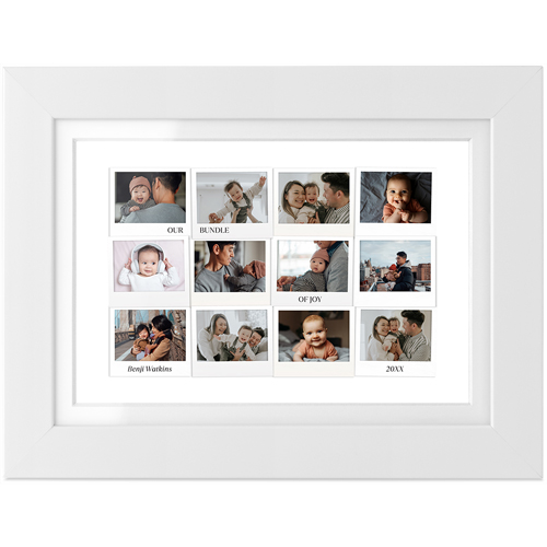 First Year Frames Tabletop Framed Prints, White, White, 4x6, White