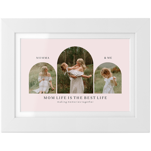 Family Portrait Arches Tabletop Framed Prints, White, White, 4x6, Pink
