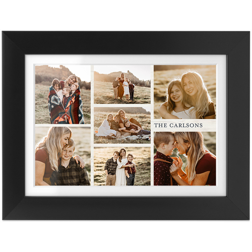 Gallery of Seven Tabletop Framed Prints, Black, White, 4x6, Multicolor, multi