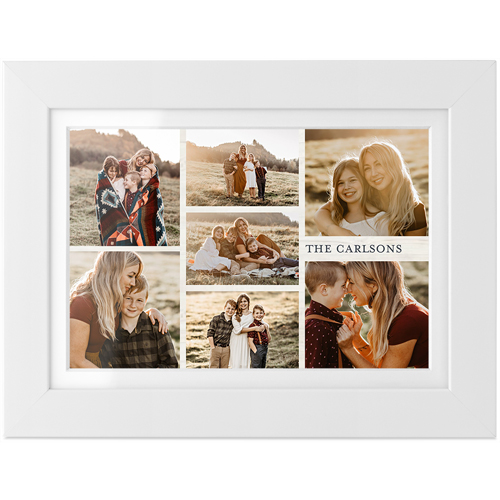 Gallery of Seven Tabletop Framed Prints, White, White, 4x6, Multicolor, multi