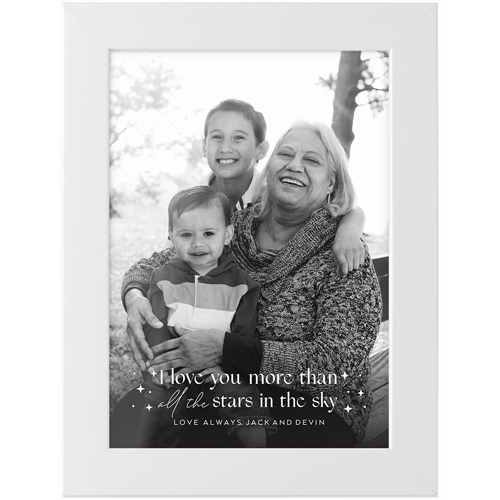 Stars In Sky Tabletop Framed Prints, White, None, 5x7, White, white