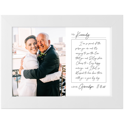 Handwritten Letter Tabletop Framed Prints, White, None, 5x7, White