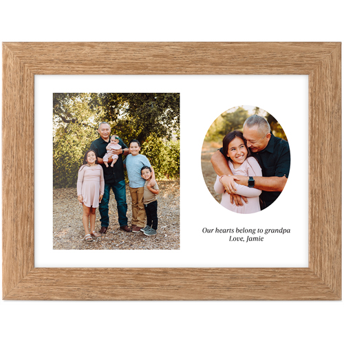 Oval Vignette Tabletop Framed Prints, Natural, None, 5x7, White, white