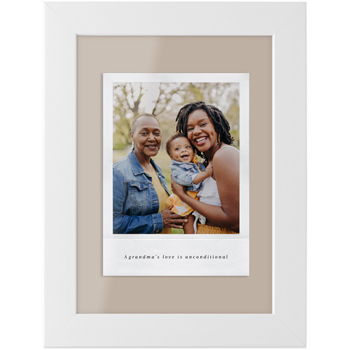 Simple Photo Frame Tabletop Framed Prints, White, None, 5x7, Beige