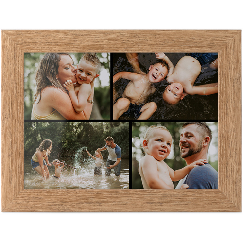 Gallery of Four Tabletop Framed Prints, Natural, None, 5x7, Multicolor