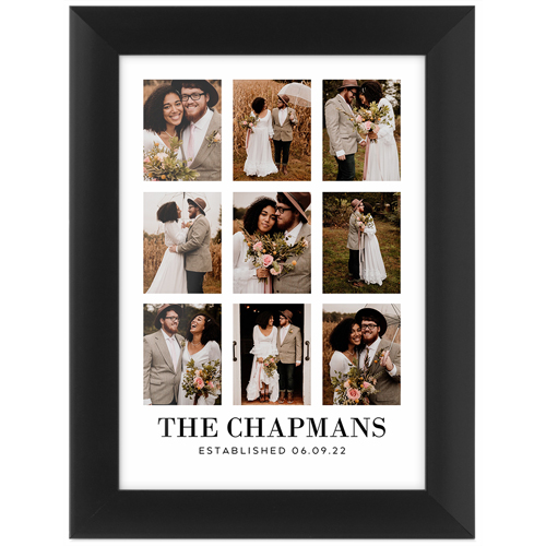 Gallery of Nine Portrait Tabletop Framed Prints, Black, None, 5x7, Multicolor