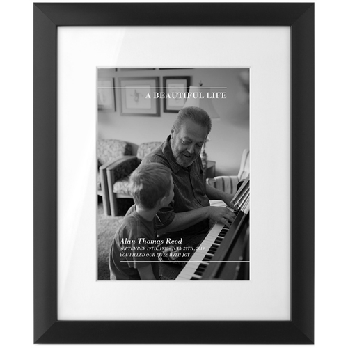 Beautiful Life Tabletop Framed Prints, Black, White, 5x7, White, white