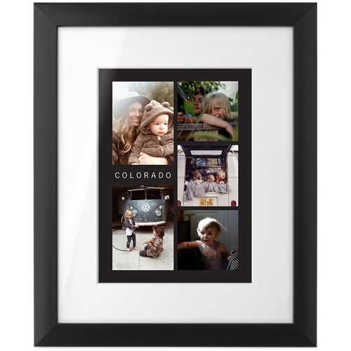 Minimalist Gallery of Five Tabletop Framed Prints, Black, White, 5x7, Multicolor, multi