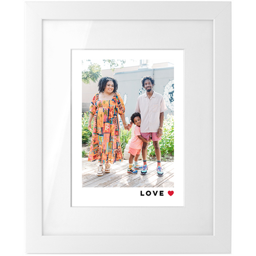 Modern Love Portrait Tabletop Framed Prints, White, White, 5x7, Red