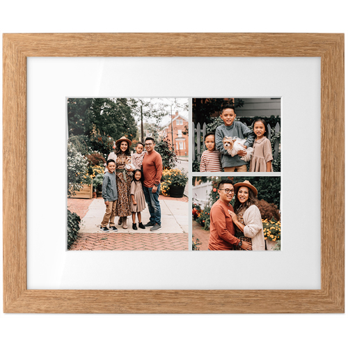 Gallery of Three Tabletop Framed Prints, Natural, White, 5x7, Multicolor, multi