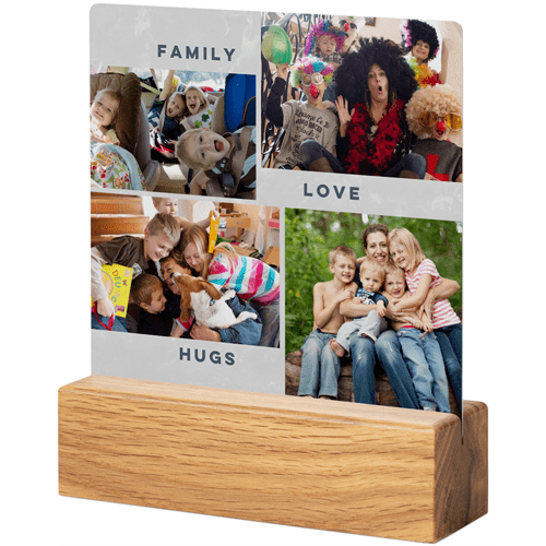 Sentiment Gallery Of Four Tabletop Metal Prints, 5x5, Natural, Multicolor