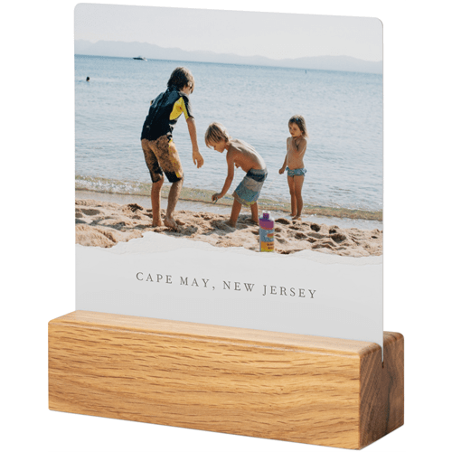 Textured Paper Tabletop Metal Prints, 5x5, Natural, White, white