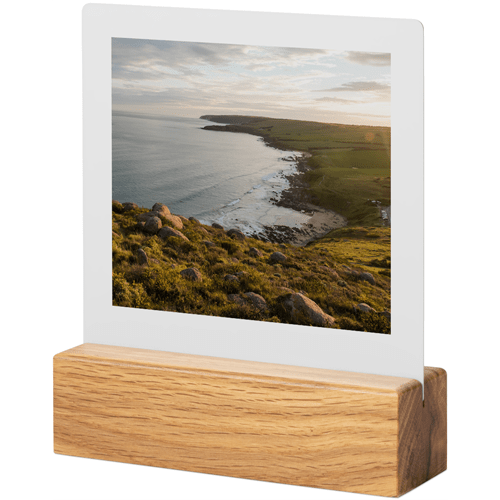 Framed Landscape Gallery Tabletop Metal Prints, 5x5, Natural, Multicolor