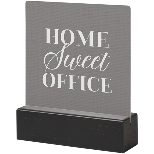 Home Sweet Office Tabletop Metal Prints, 5x5, Black, Multicolor