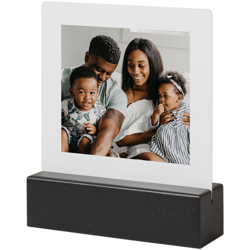 Gallery of One Portrait Tabletop Metal Prints, 5x5, Black, Multicolor