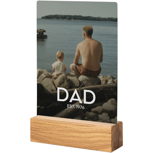 Bold Dad Tabletop Metal Prints, 5x7, Natural, White