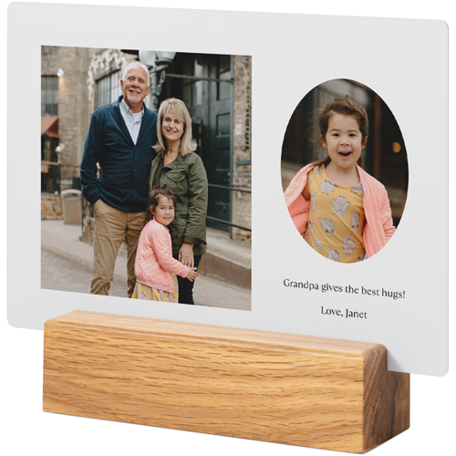 Oval Vignette Tabletop Metal Prints, 5x7, Natural, White, white