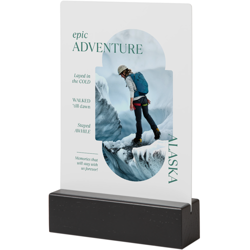 Travel Infographic Tabletop Metal Prints, 5x7, Black, White, white