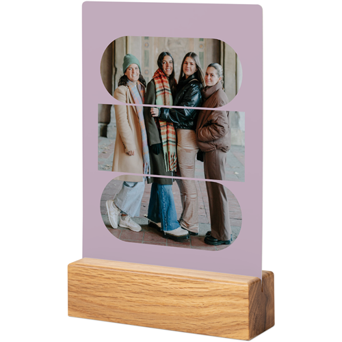 Connected Frames Tabletop Metal Prints, 5x7, Natural, Purple, pansy