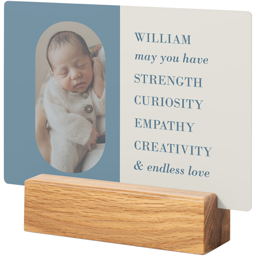 Traits of the Best Tabletop Metal Prints, 5x7, Natural, Blue, marine layer