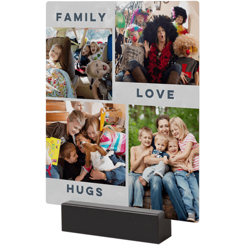 Sentiment Gallery Of Four Tabletop Metal Prints, 8x10, Black, Multicolor