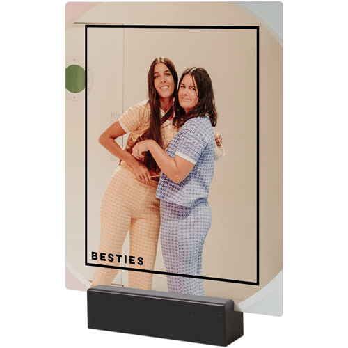 Simple Border Tabletop Metal Prints, 8x10, Black, Black, black