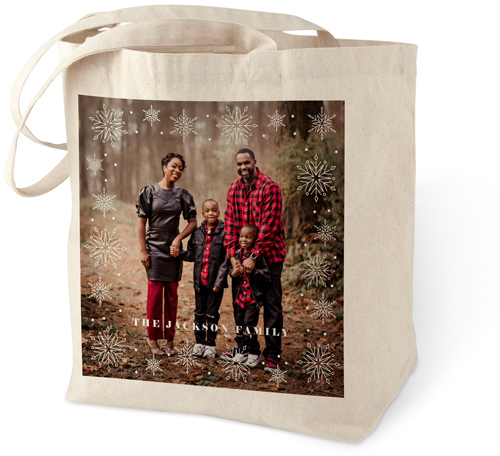 Snowflake Overlay Cotton Tote Bag by Shutterfly | Shutterfly