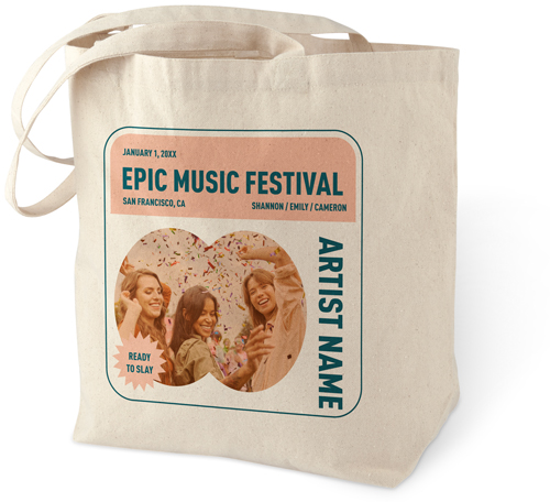 Epic Memory Cotton Tote Bag, Pink