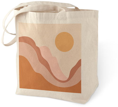 Minimalist Sunset Cotton Tote Bag, Multicolor