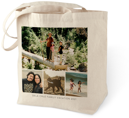 Gallery of Four Grid Cotton Tote Bag by Shutterfly | Shutterfly