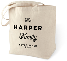 established family cotton tote bag