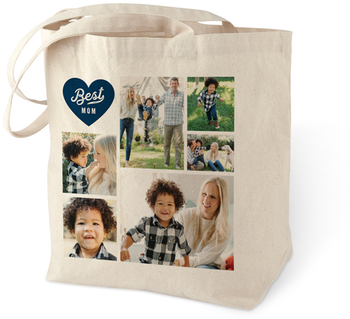 Best In Heart Cotton Tote Bag, Blue