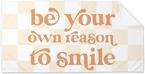 Checkered Smile Towel, Multicolor