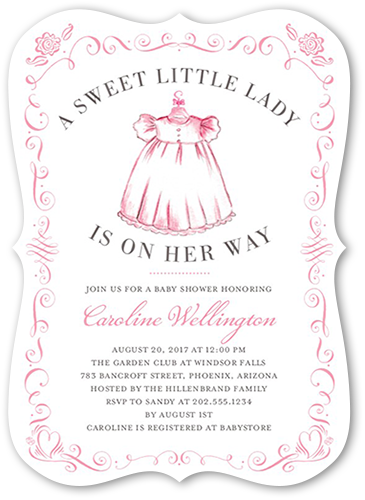 Sweet baby 2024 girl invitations