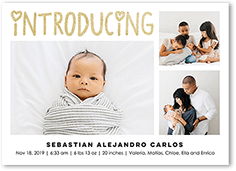 simple birth announcement