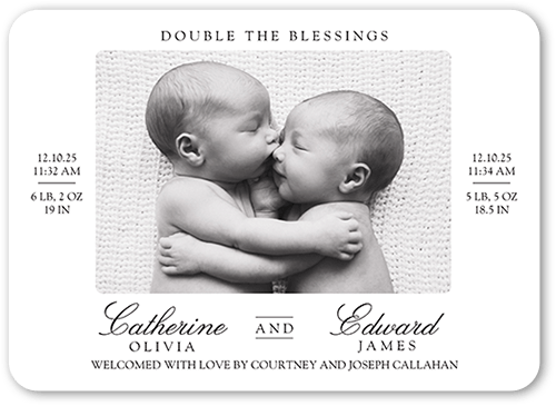 Shutterfly twin sale birth announcements