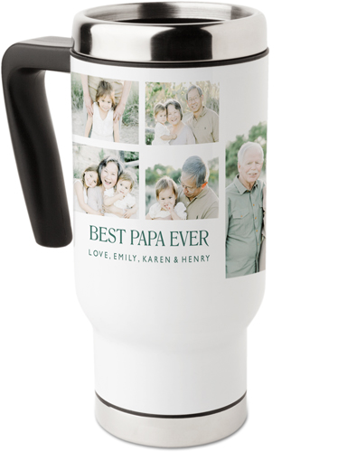 Gallery of Five Grid Travel Mug with Handle, 17oz, Multicolor, multi