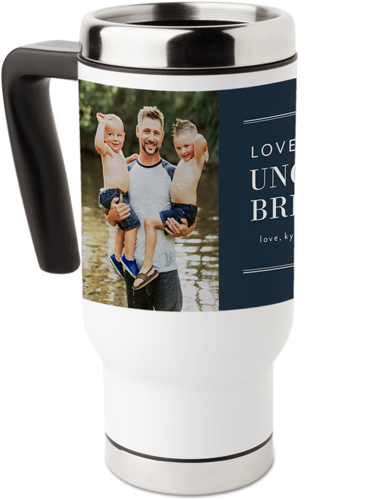 Best Uncle Travel Mug with Handle, 17oz, Black