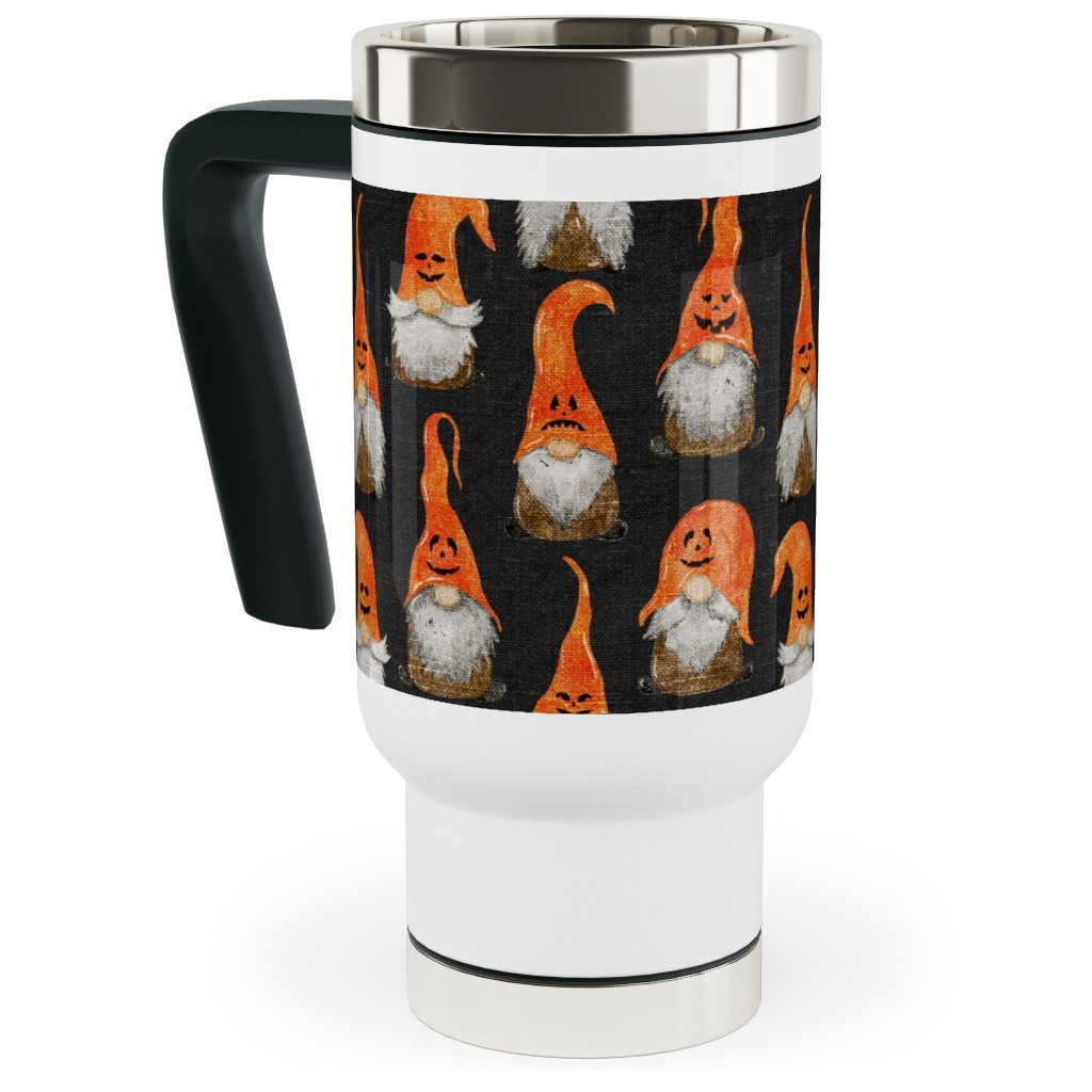 My Gnomes Travel Mug with Handle, 17oz, Orange