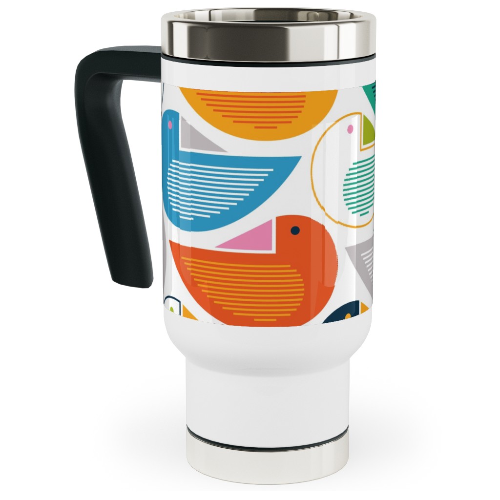 Roosting Place - Birds - Multi Travel Mug with Handle, 17oz, Multicolor