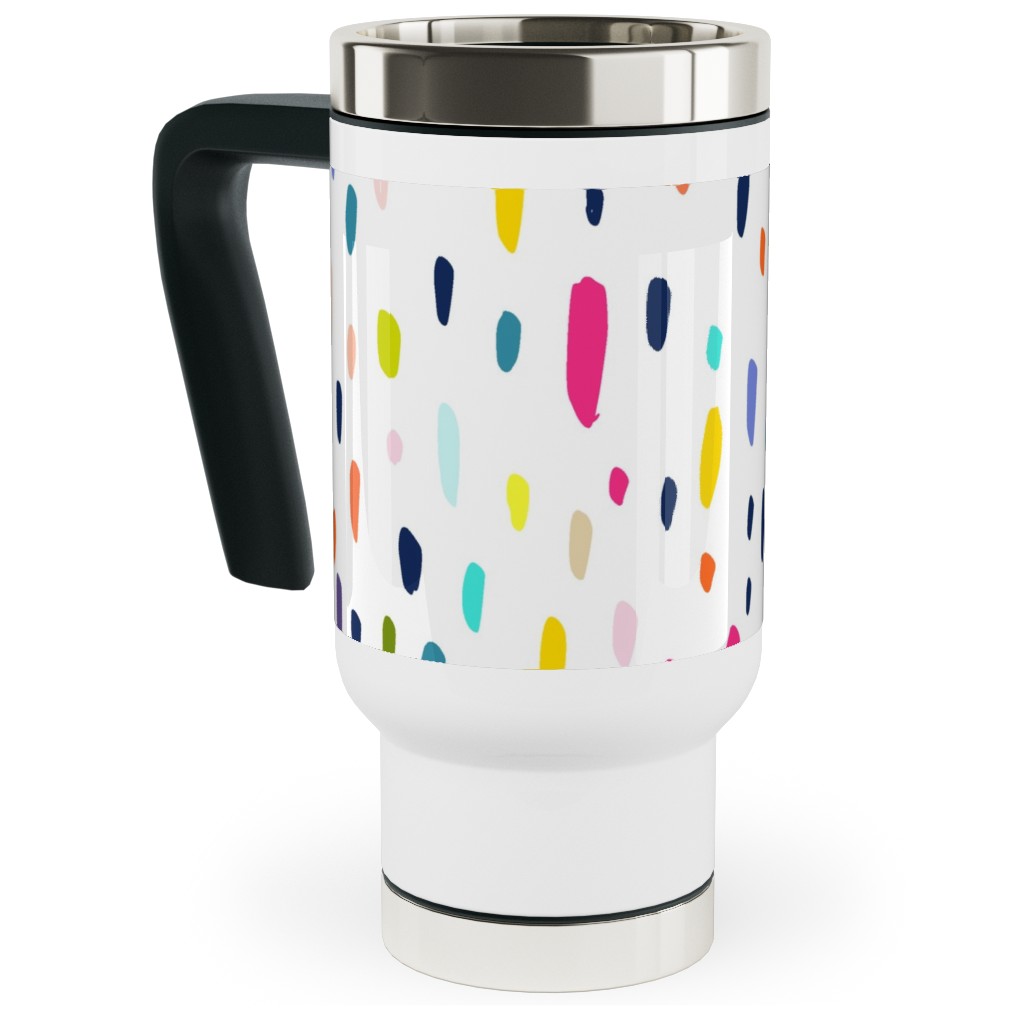 Summer Beach Party - Multi Travel Mug with Handle, 17oz, Multicolor