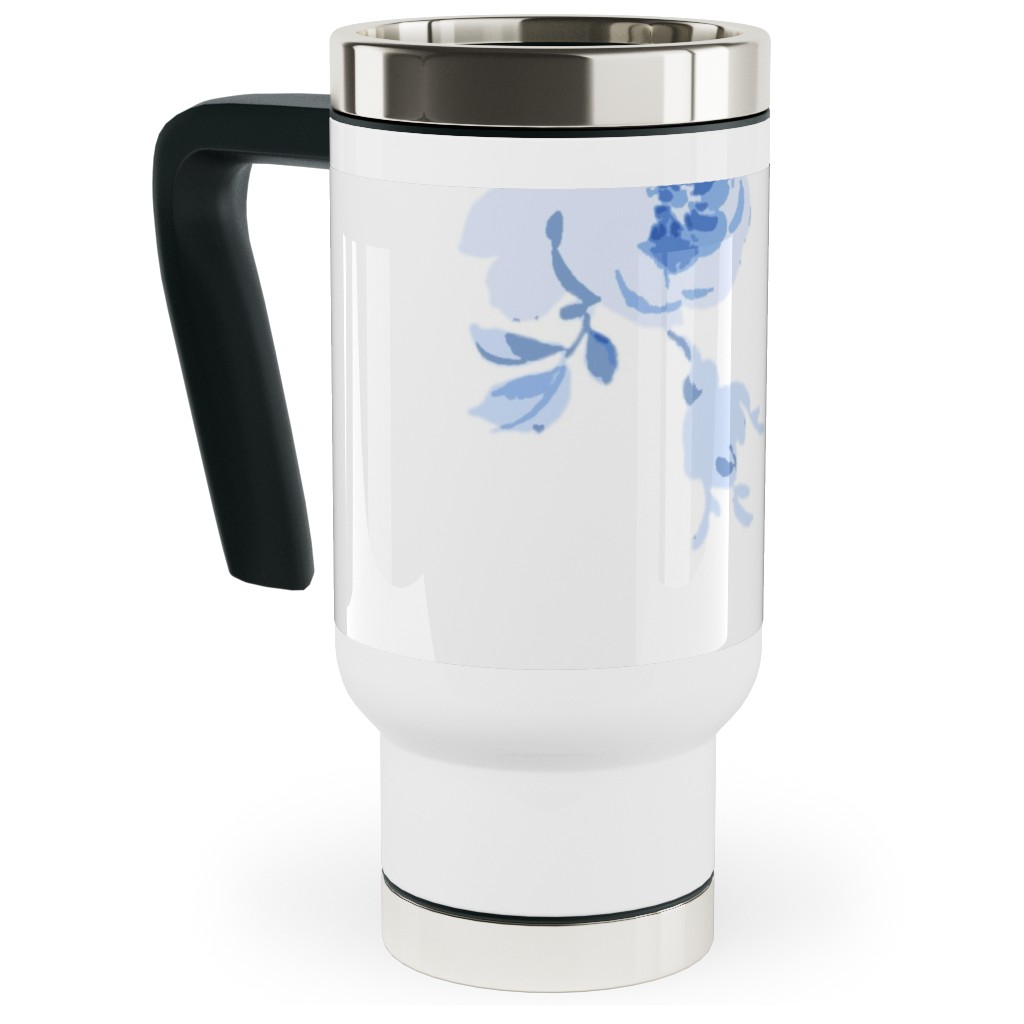 Emalyn Travel Mug with Handle, 17oz, Blue, True Blue