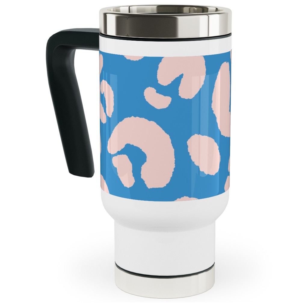 Jaguar Spots Blue Travel Mug with Handle Shutterfly