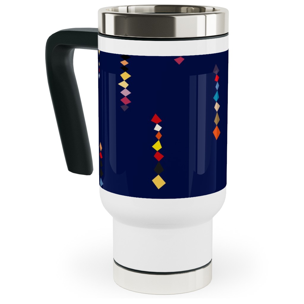 Square Color - Blue Travel Mug with Handle, 17oz, Blue, True Blue