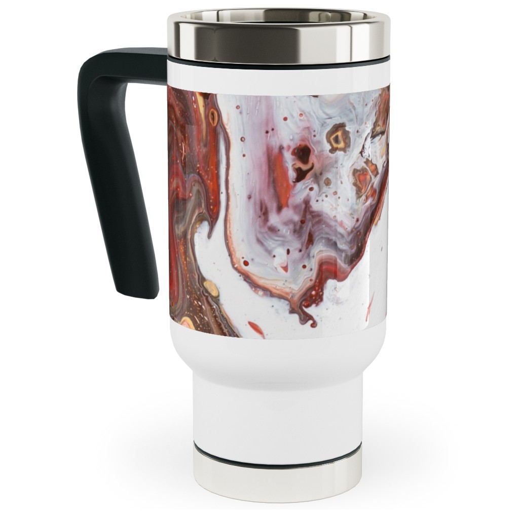 Acrylic Flow Travel Mug with Handle, 17oz, Brown