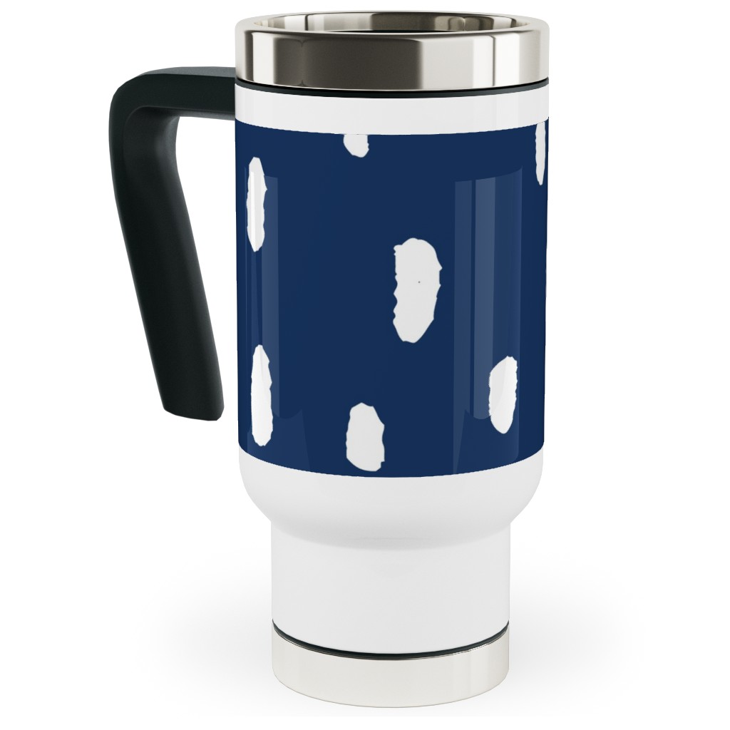 Confetti Dot - Night Travel Mug with Handle, 17oz, Blue, True Blue