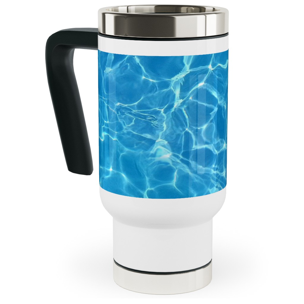 Osc Aqua Camo Travel Mug with Handle, 17oz, Blue, True Blue
