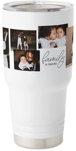 Fine Script Family Overlap Travel Tumbler, 30oz, White